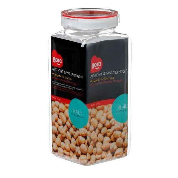 PET SQUARE STORAGE JAR 4.4LTR